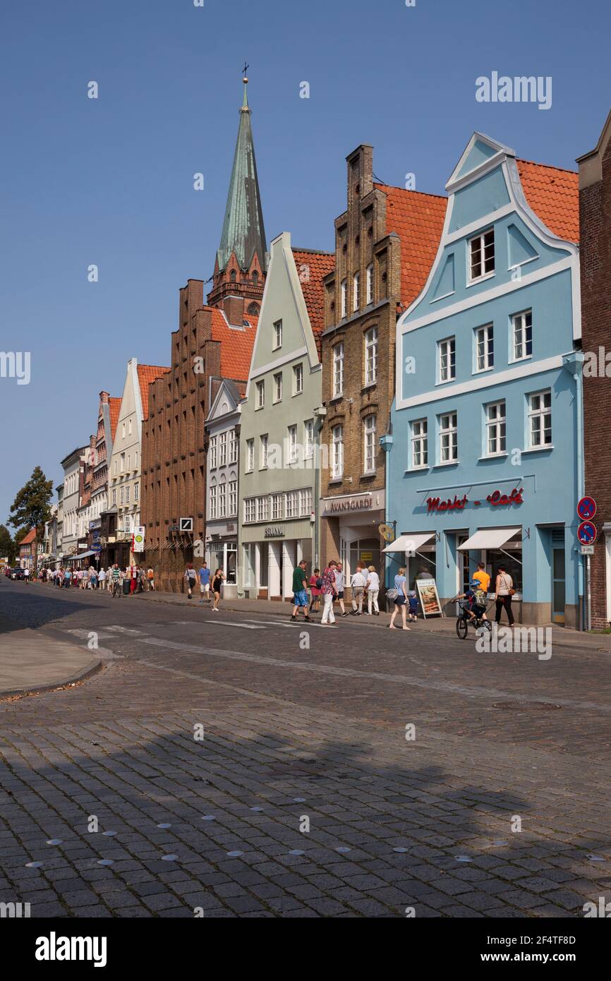 geography / travel, Germany, Lower Saxony, Lueneburg, gabled houses, Additional-Rights-Clearance-Info-Not-Available Stock Photo