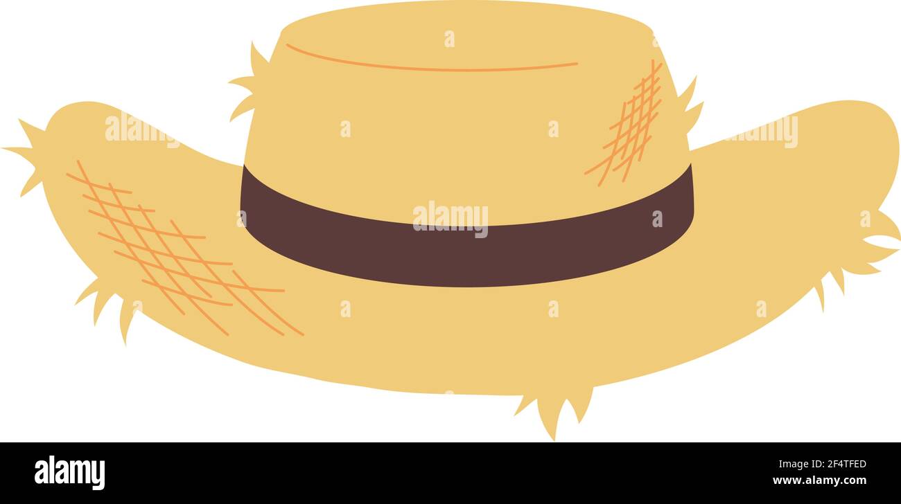 hat straw accessory farmer icon Stock Vector Image &amp; Art - Alamy