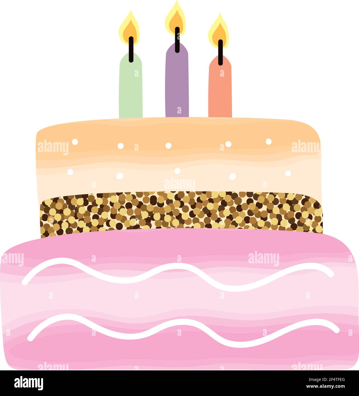 sweet cake birthday bakery food Stock Vector Image & Art - Alamy