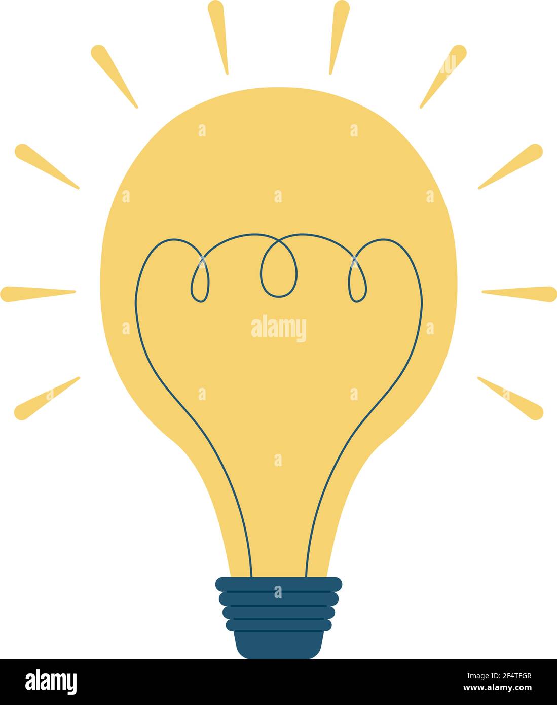 bulb light energy drawn icon Stock Vector Image & Art - Alamy