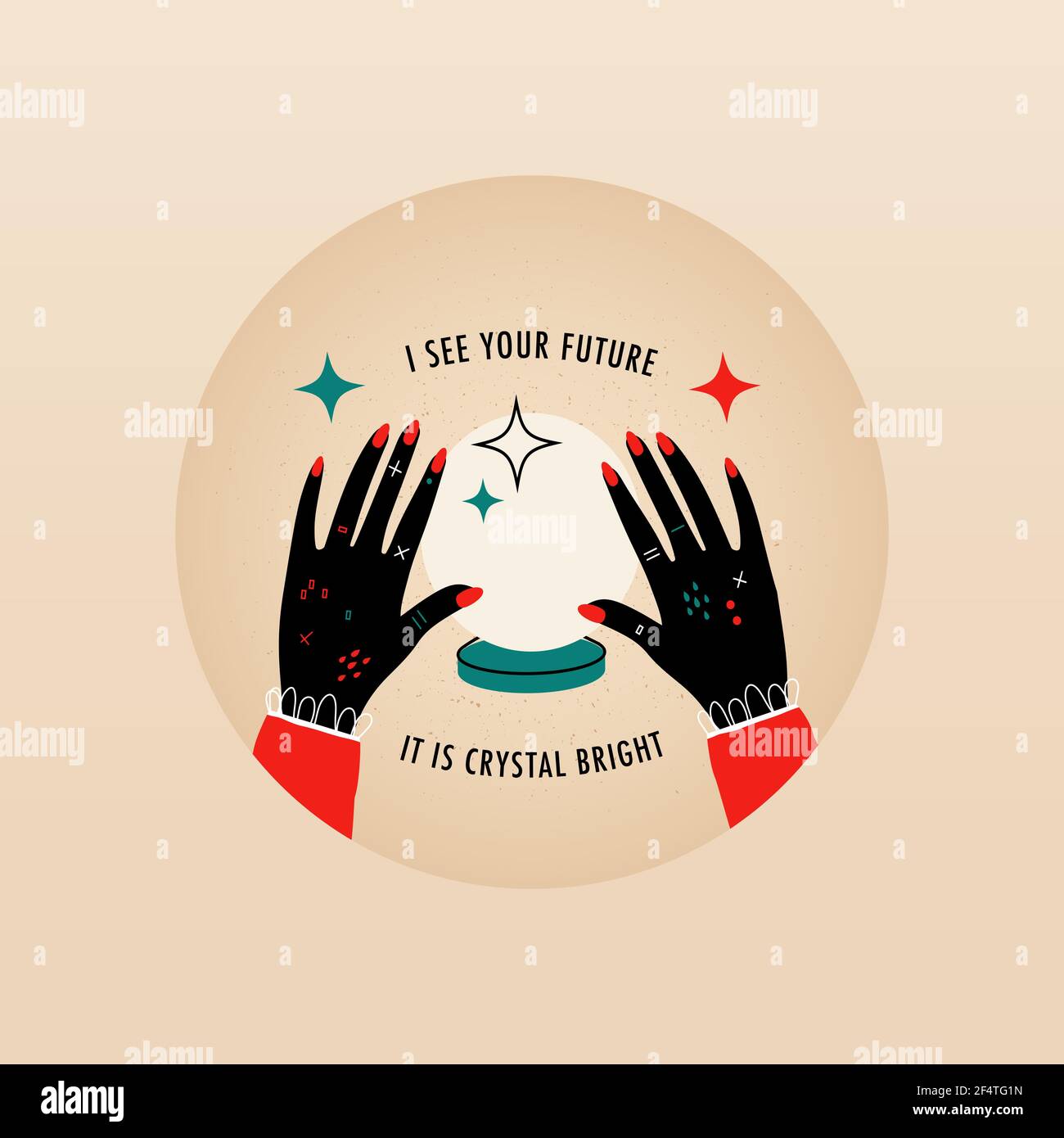 crystall ball vector concept Stock Vector Image & Art - Alamy