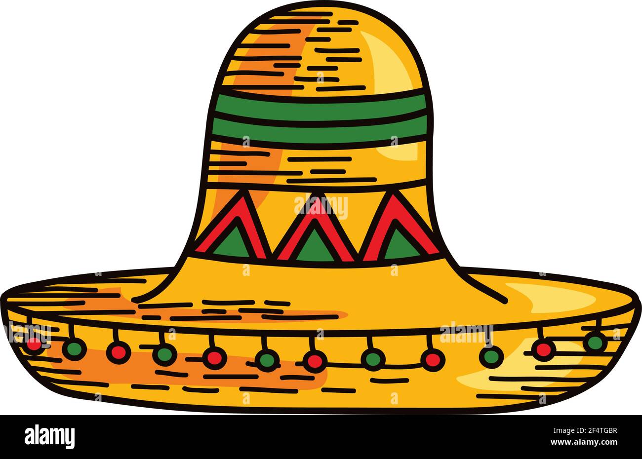 mexican mariachi hat drawn icon Stock Vector Image & Art - Alamy