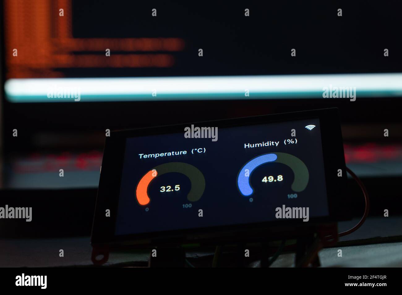 Using notebook computer to upload program to the microcontroller with ...