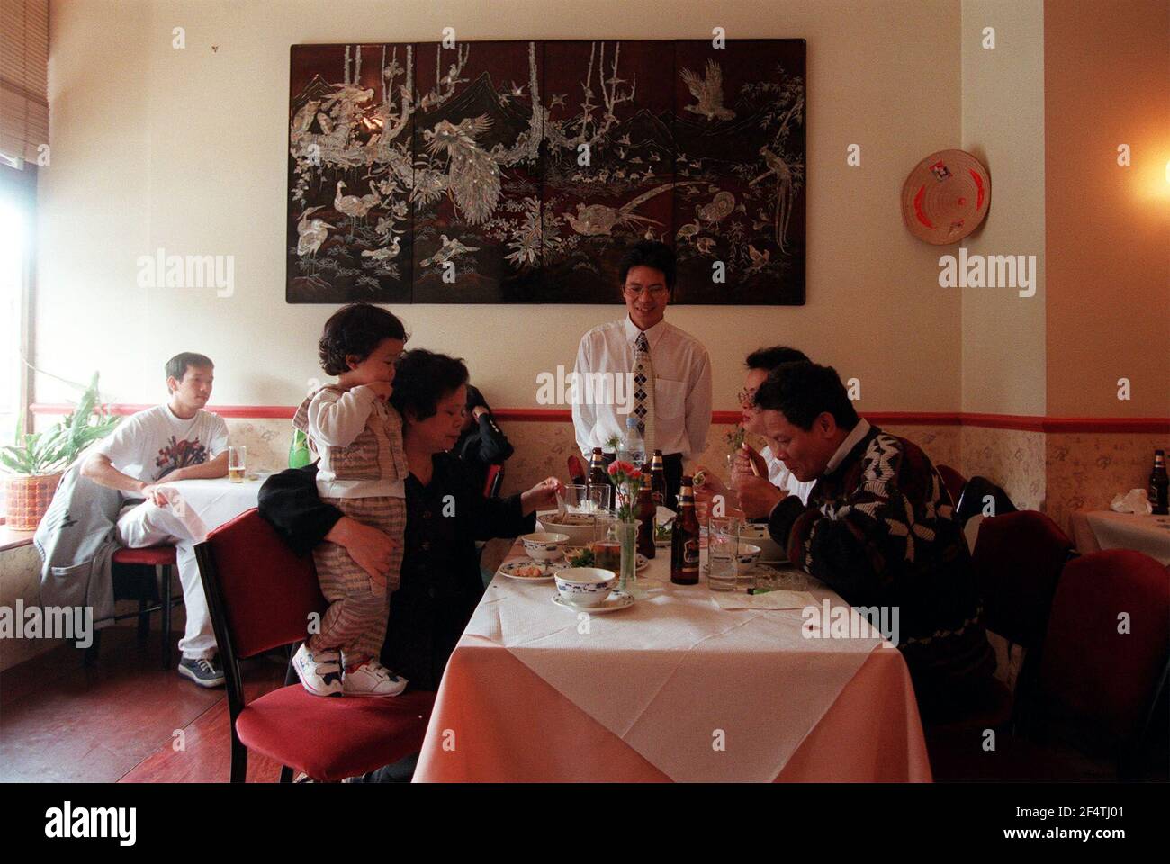 Au Lac the Vietnamese restaurant in Highbury north London July 2000 Stock Photo