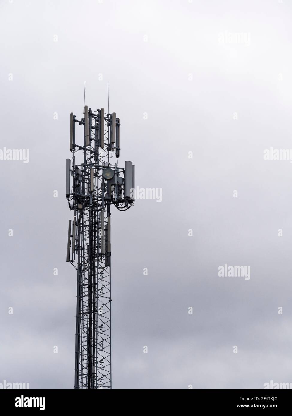 Cell phone mast with copy space in UK Stock Photo Alamy