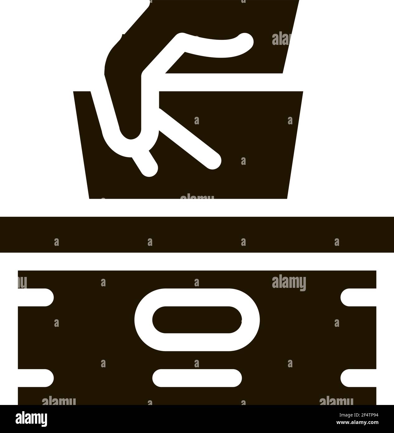 Napkins Box Hand Icon Vector Glyph Illustration Stock Vector