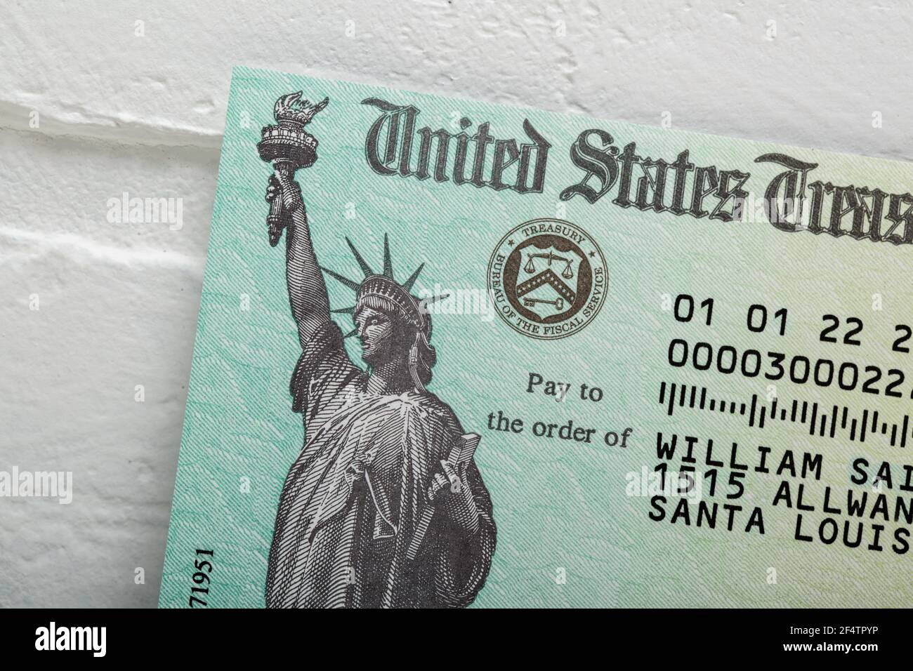 U.S. Congress approved economic impact payments, better known as stimulus checks, for eligible Americans. Stock Photo