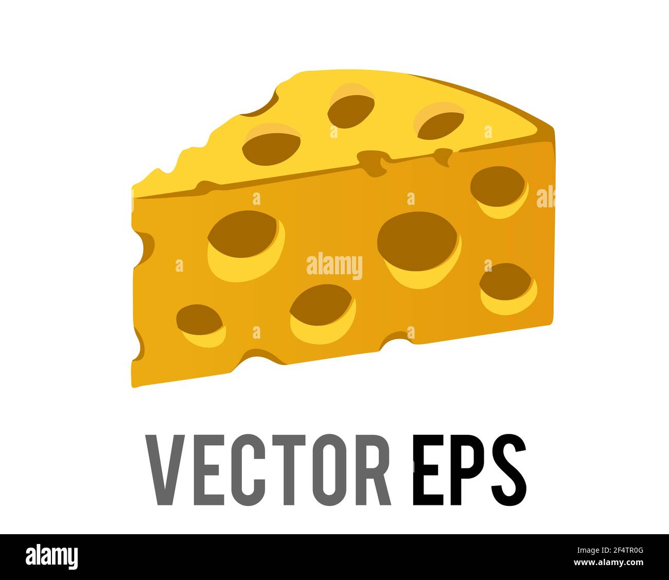 The isolated vector wedge of yellow orange cheese icon with holes Stock  Photo - Alamy