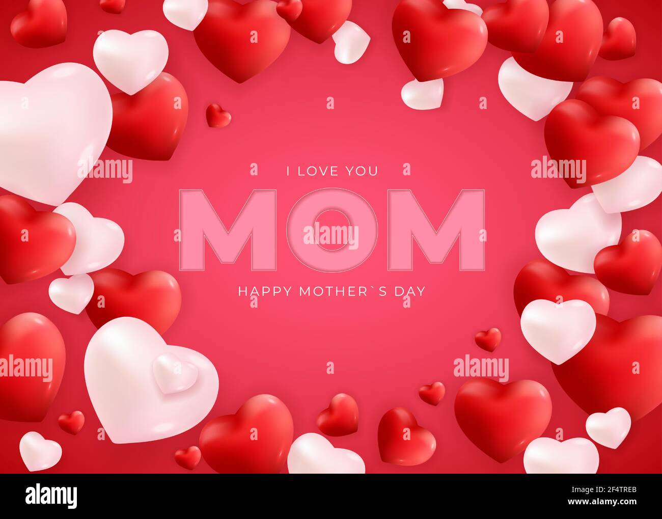 I love you mom. Happy Mother Day card background. Vector Illustration ...