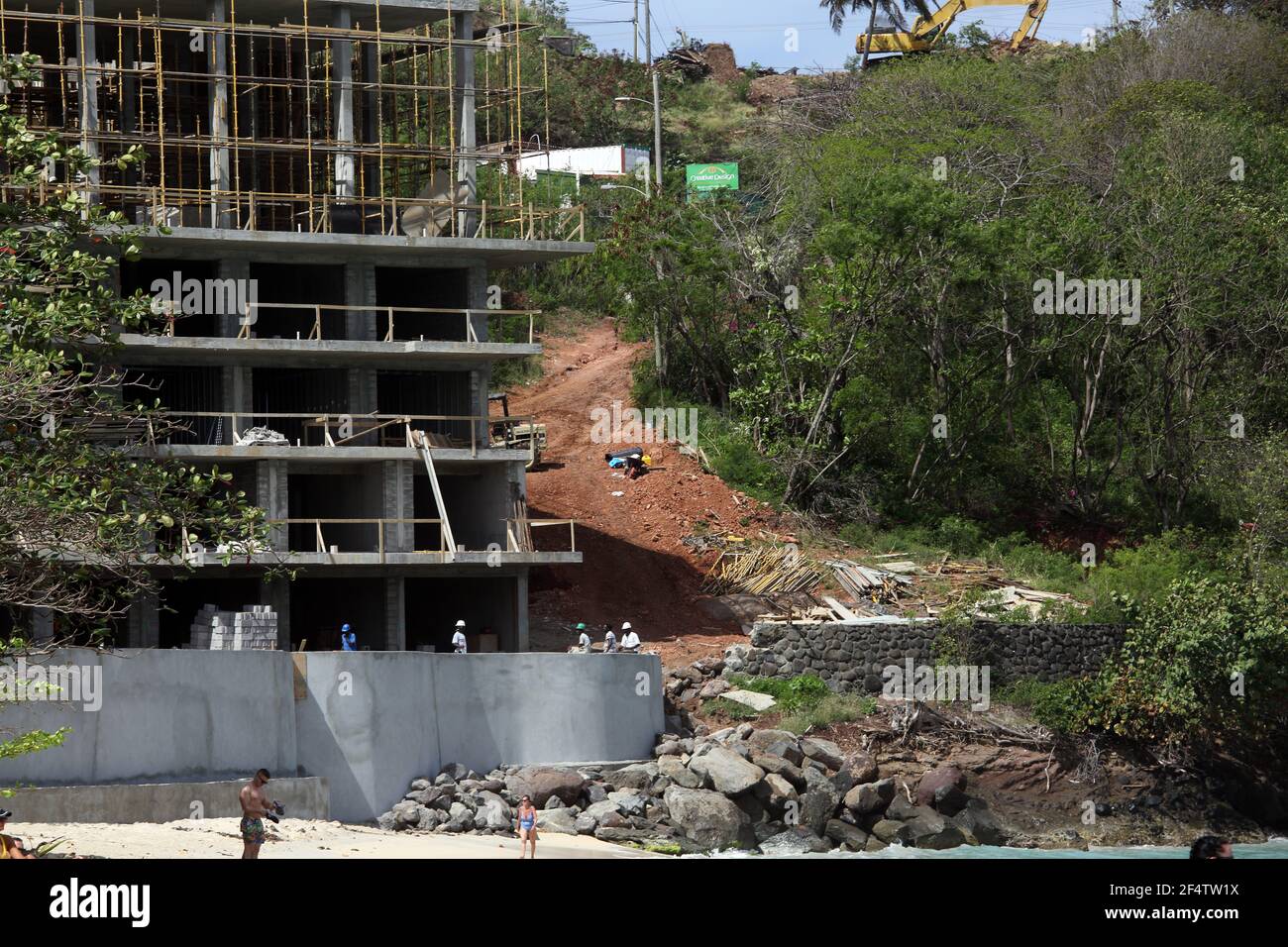 Grand Anse Beach Grenada Construction of New hotel Stock Photo Alamy
