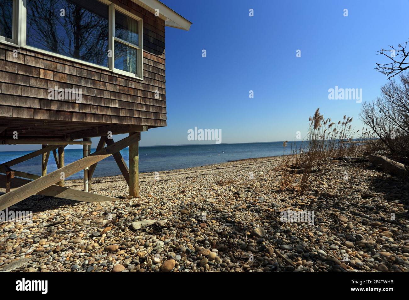 Beach House Gerard Drive East Hampton Long Island New York Stock Photo