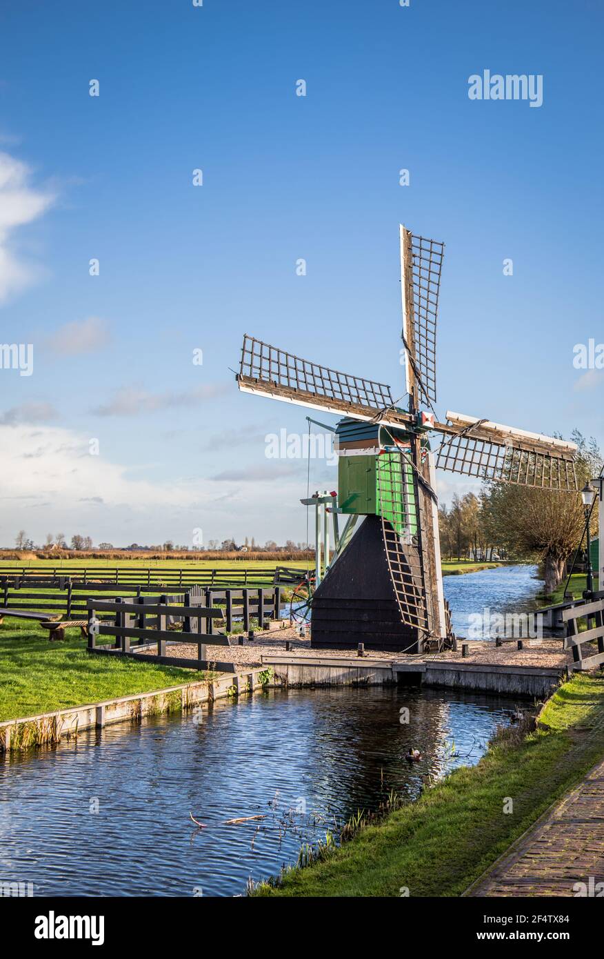Windmill, in Zaanse Schans Stock Photo