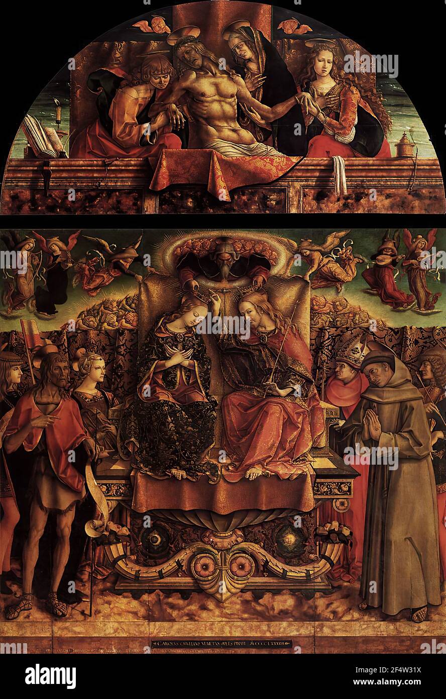 Carlo Crivelli - Coronation Virgin 1493 Stock Photo