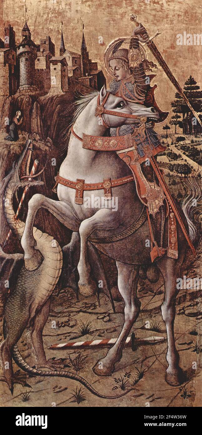Carlo Crivelli - Saint George C 1470 Stock Photo