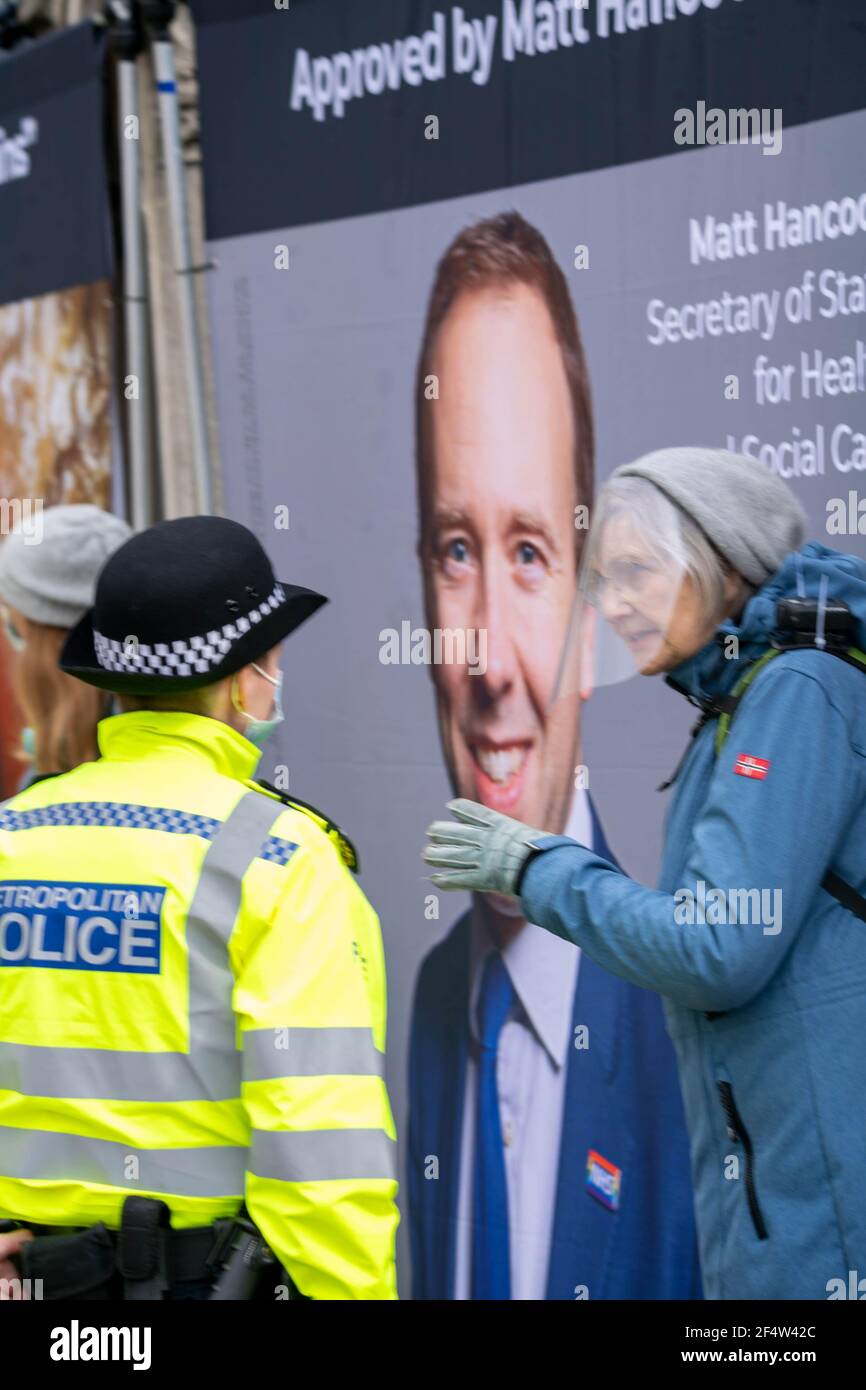 London, UK. 23rd Mar, 2021. An anti abortion protest outside the House of Commons London UK Credit: Ian Davidson/Alamy Live News Stock Photo