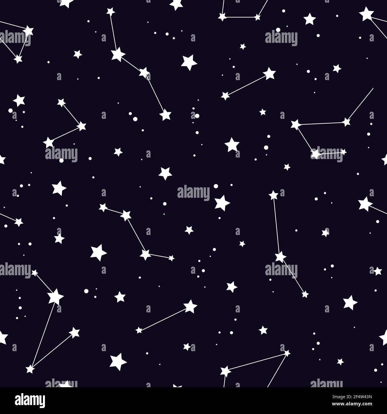 Seamless pattern with white constellations and stars on black background.  Vector illustration. Night sky, universe, space. Galaxy background. Cosmos  t Stock Vector Image & Art - Alamy
