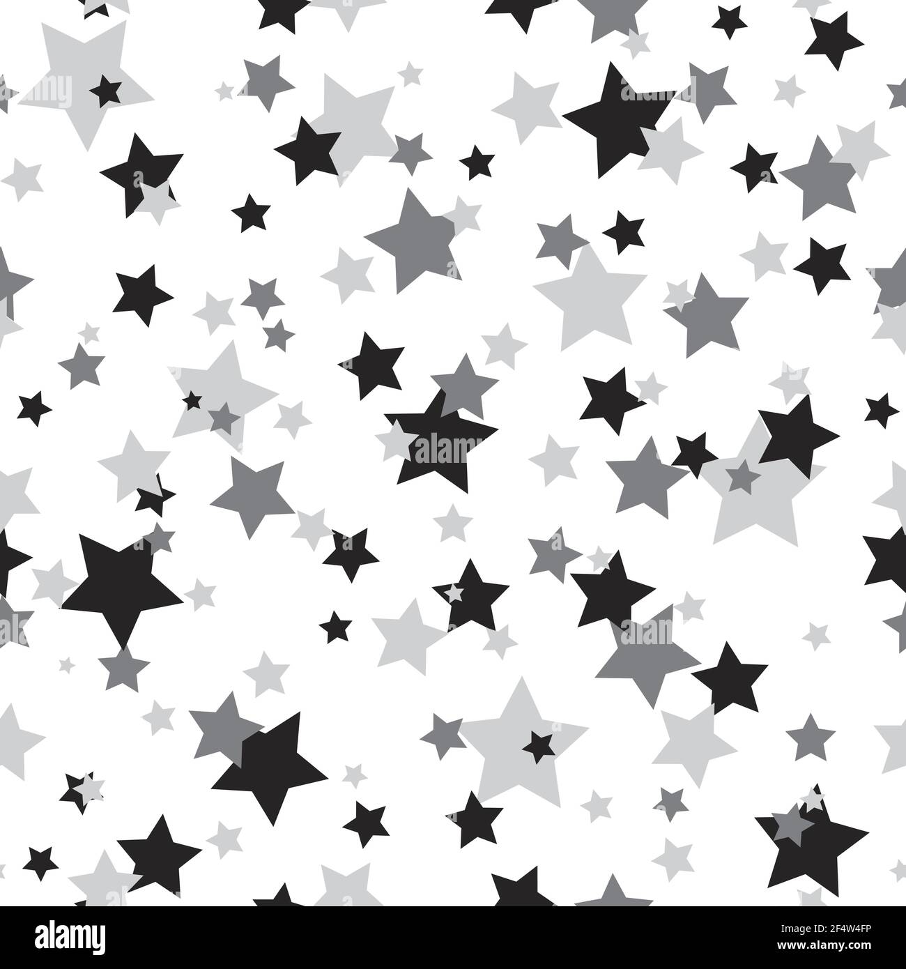 Seamless abstract pattern with little sharp black and grey stars on ...