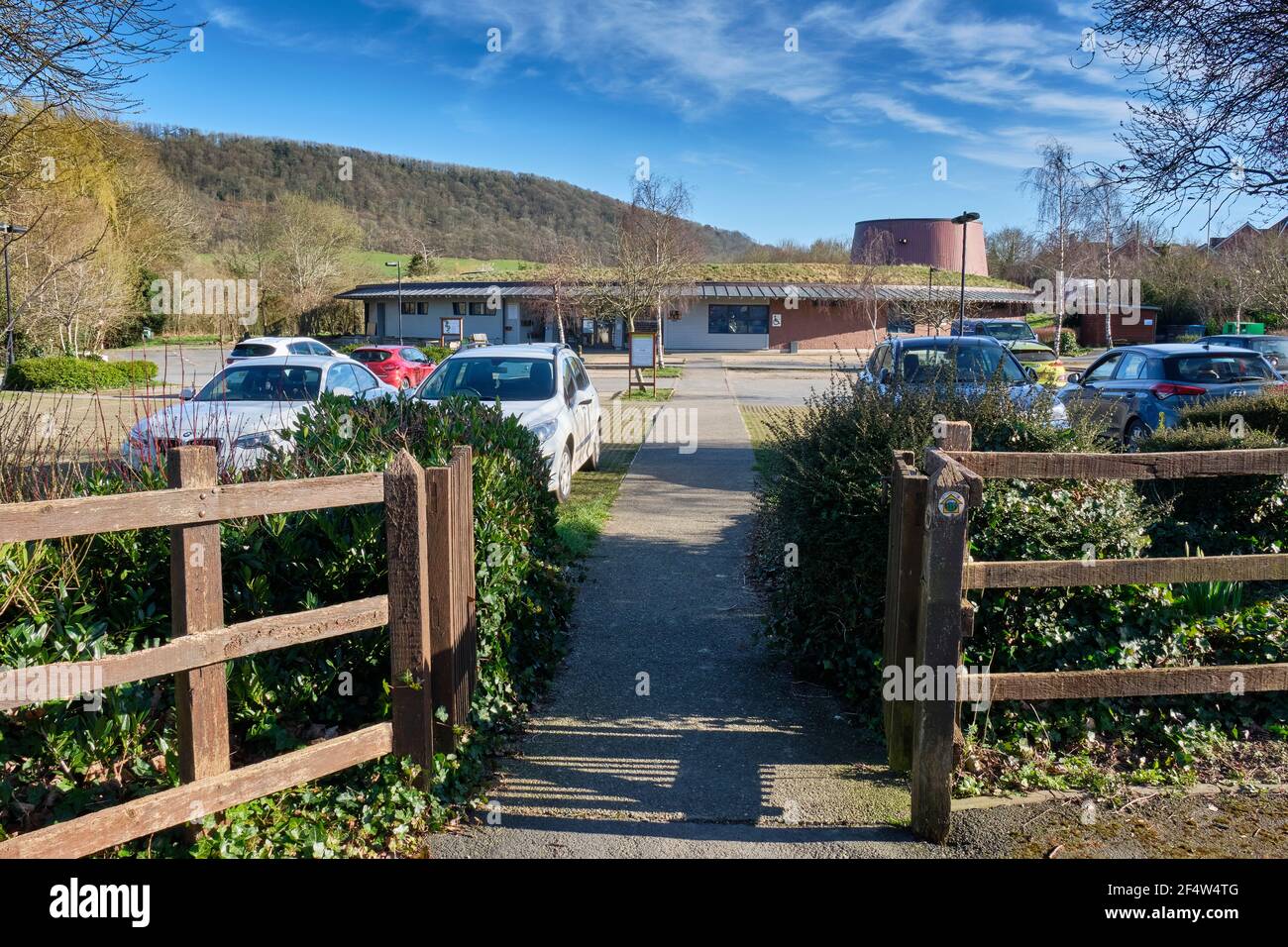 Entrance to the Shropshire Hills Discovery Centre, Craven Arms, Shropshire Stock Photo