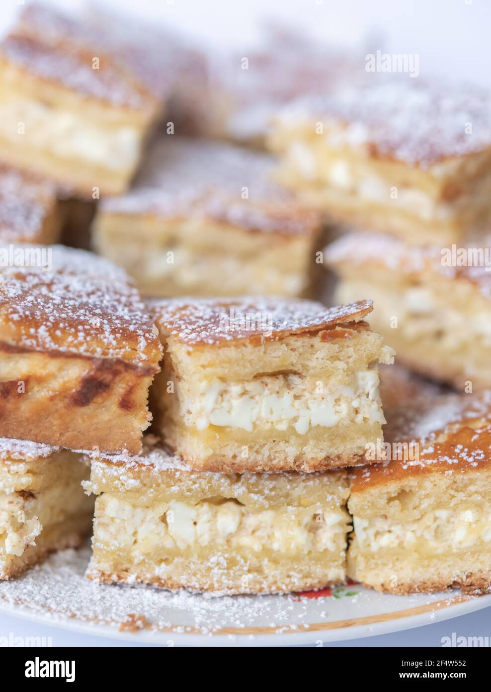 Cottage cheese pie (traditional Hungarian version Stock Photo Alamy