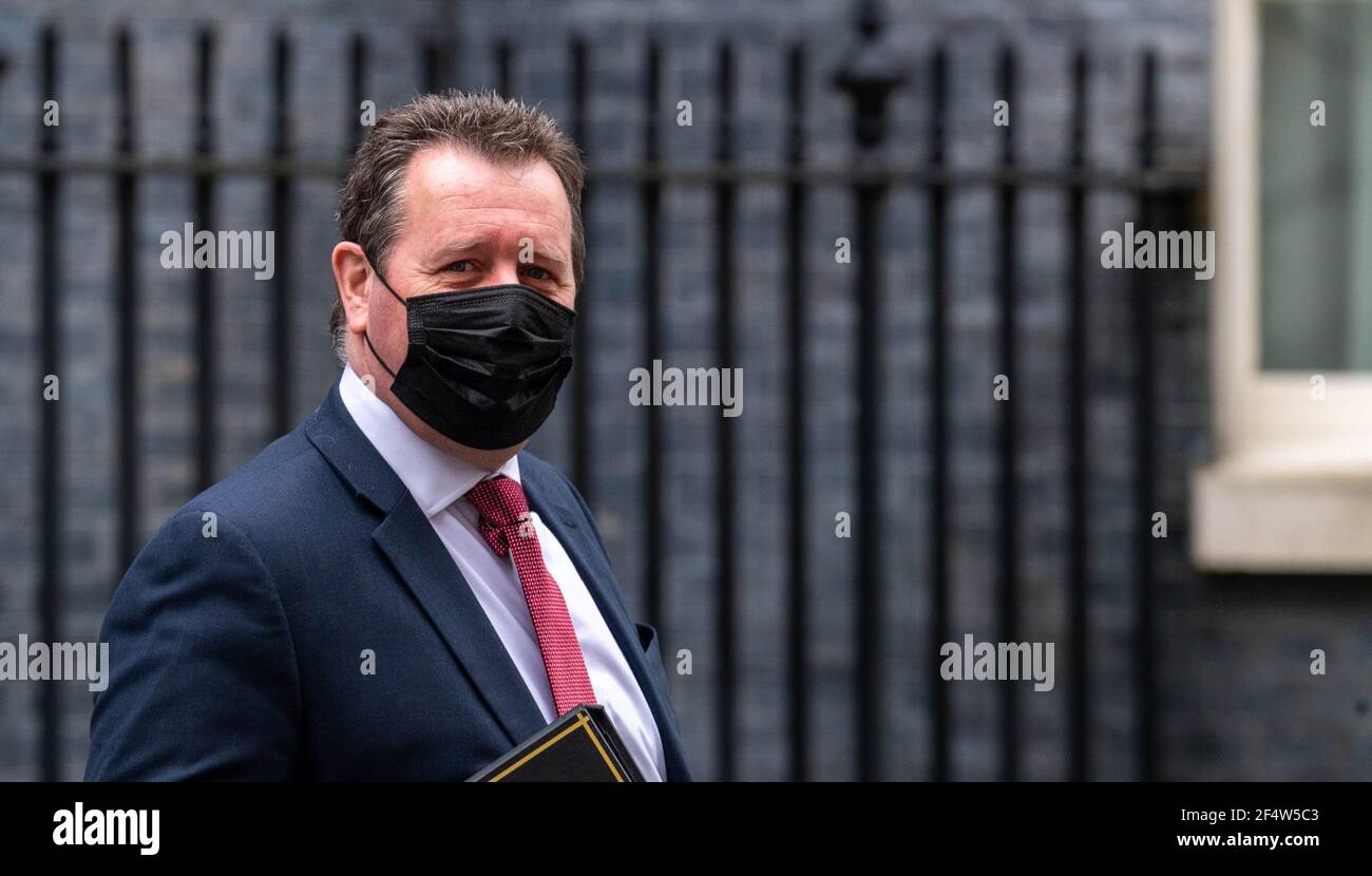 London, UK. 23rd Mar, 2021. Mark Spenser, Chief Whip leaves 10 Downing Street London UK Credit: Ian Davidson/Alamy Live News Stock Photo