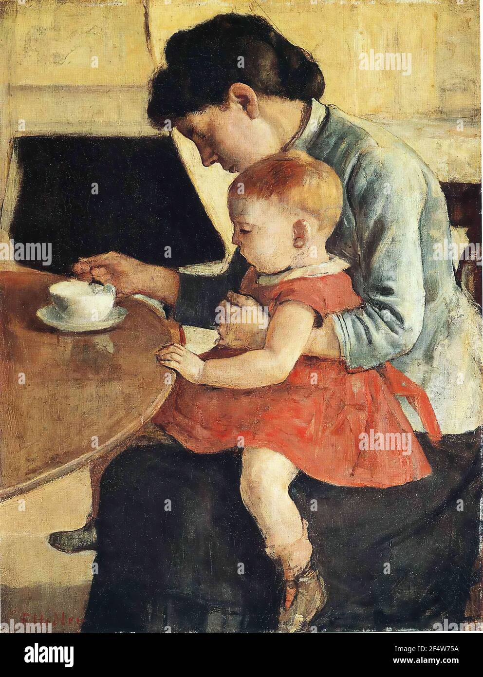 Ferdinand Hodler- Mother Child Stock Photo