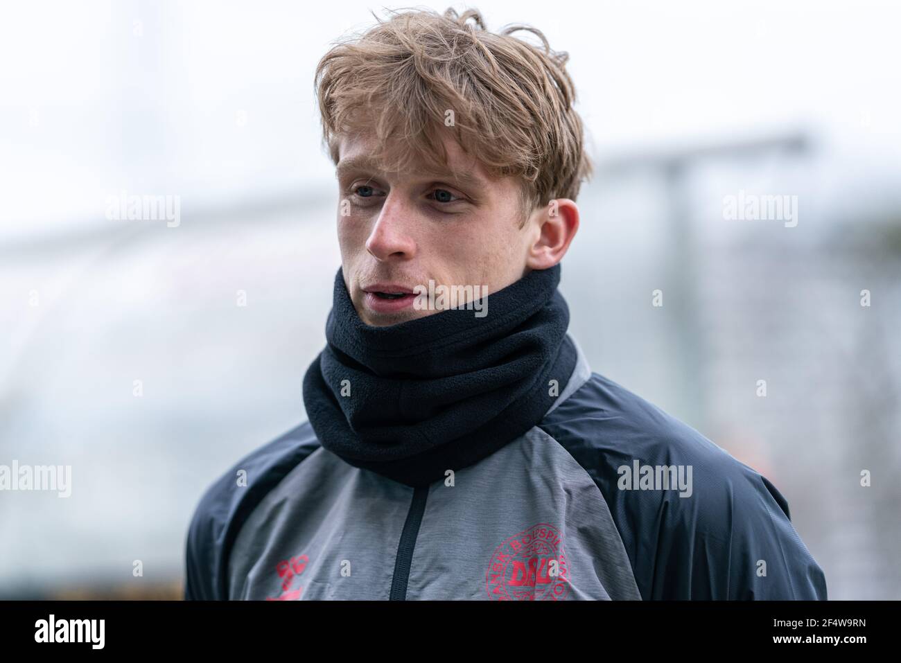 Gladsaxe, Denmark. 22nd Mar, 2021. Mads Roerslev Rasmussen of the Danish under 21 national team seen during a training session before the European Under-21 Championship in Hungary and Slovenia at Gladsaxe Stadium in Gladsaxe, Denmark. (Photo Credit: Gonzales Photo/Alamy Live News Stock Photo