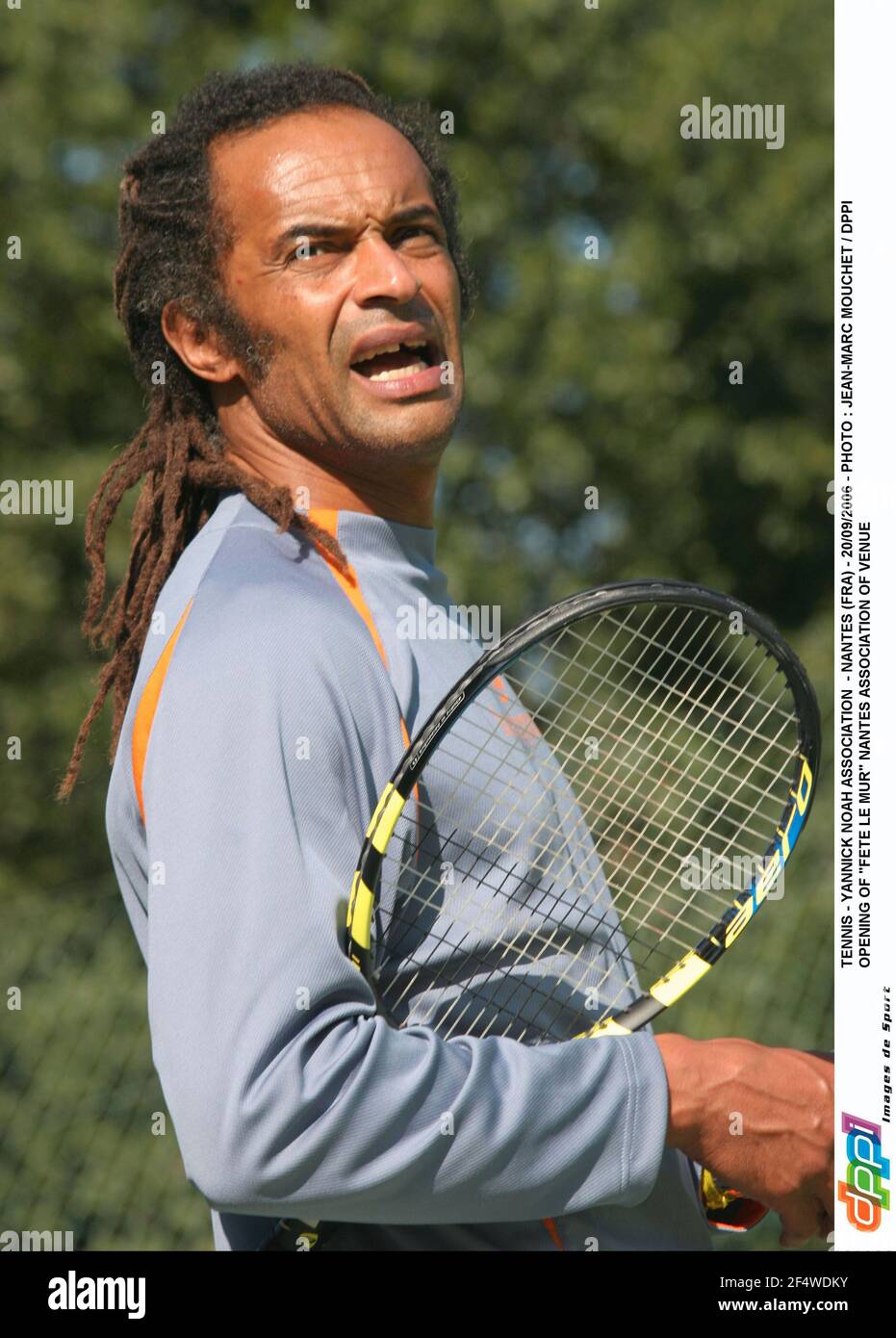 TENNIS - YANNICK NOAH ASSOCIATION - NANTES (FRA) - 20/09/2006 - PHOTO :  JEAN-MARC MOUCHET / DPPI OPENING OF "FETE LE MUR" NANTES ASSOCIATION OF  VENUE Stock Photo - Alamy