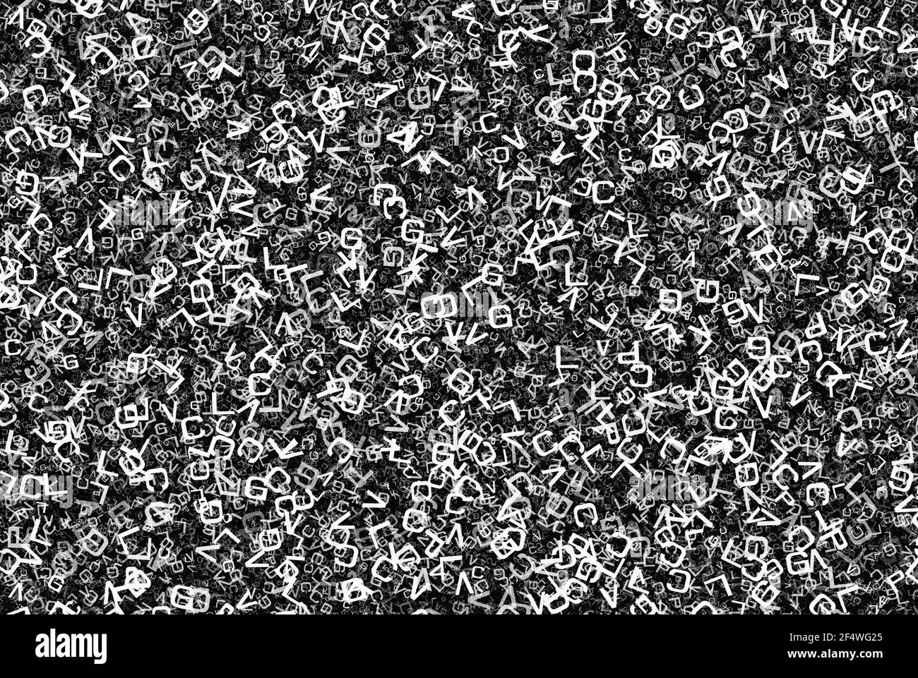 heap of abstract chaotic alphabet letters Stock Photo - Alamy