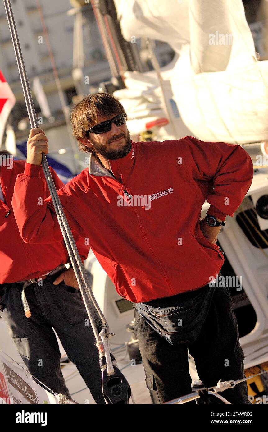 SAILING - TRANSATLANTIC RACE - LA SOLIDAIRE DU CHOCOLAT - SAINT NAZAIRE (FRA) - 18/10/09PHOTO : JULIEN GIRARDOT / DPPI GIOVANNI SOLDINI - TELECOM ITALIA Stock Photo