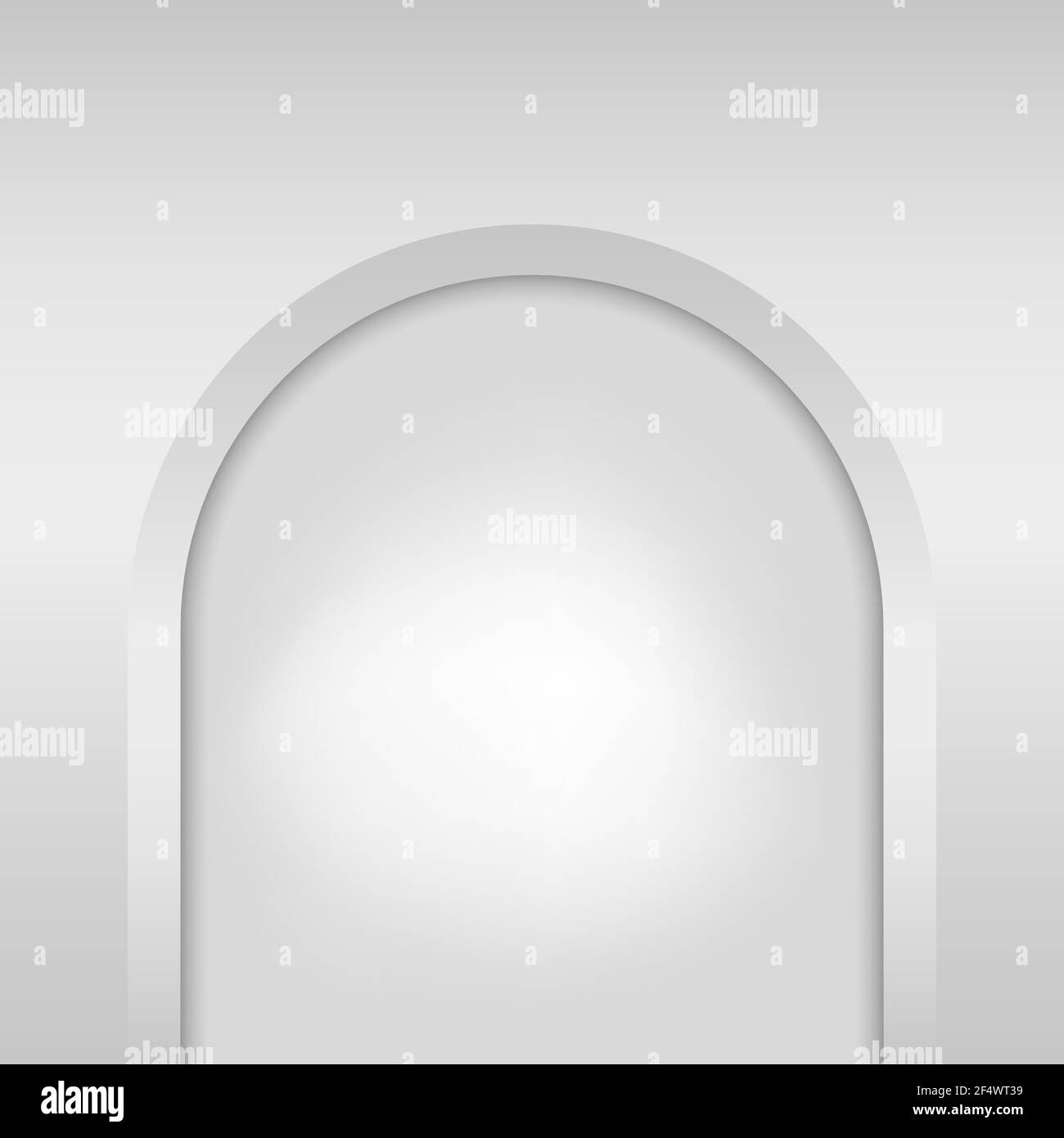 Pink arch niche. Recess in a colored wall in arch shaped . Editable Background Vector illustration Stock Vector