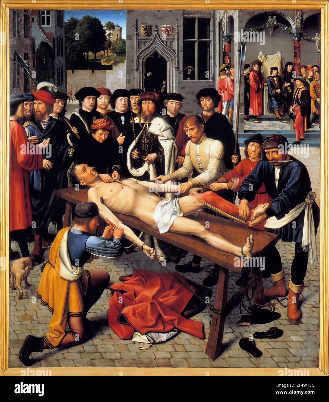 Gerard david- Flaying Corrupt JudNikolai Ge Sisamnes 1498 Stock Photo