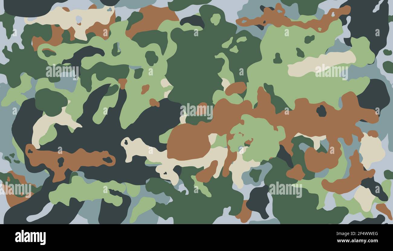 Vector camouflage pattern. Military camo fashion print. Camouflage seamless pattern. Stock Vector