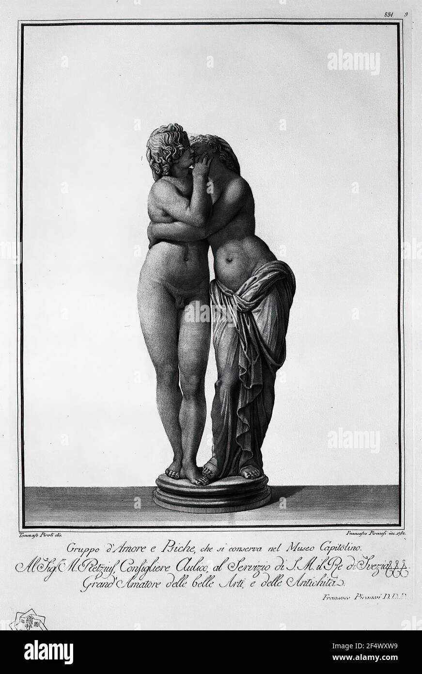 Giovanni Battista Piranesi - Cupid Psyche Stock Photo