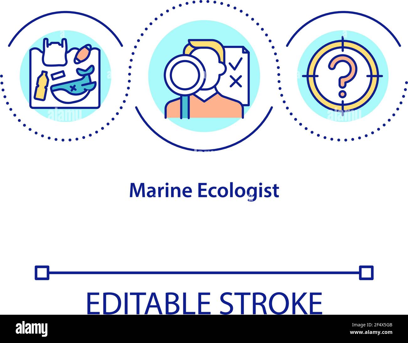 Marine ecologist concept icon Stock Vector Image & Art Alamy