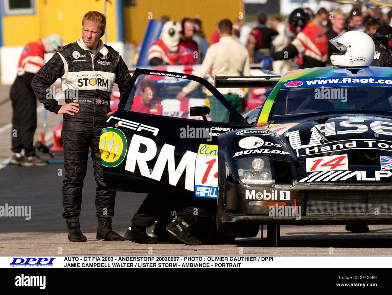 AUTO - GT FIA 2003 - ANDERSTORP 20030907 - PHOTO : OLIVIER GAUTHIER / DPPI JAMIE CAMPBELL WALTER / LISTER STORM - AMBIANCE - PORTRAIT Stock Photo