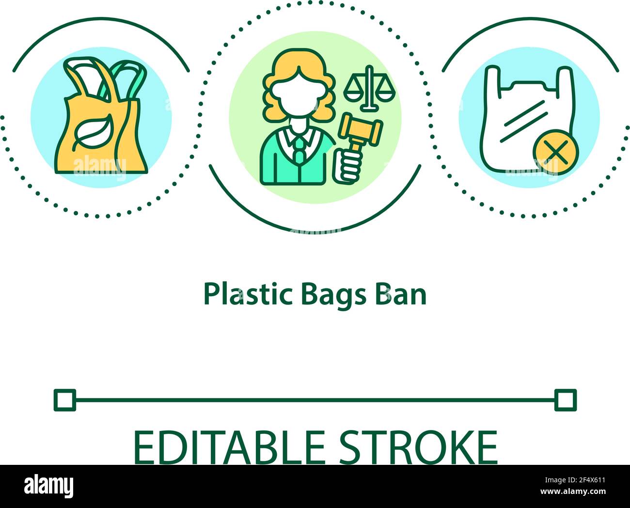 Plastic bags ban concept icon Stock Vector Image & Art Alamy