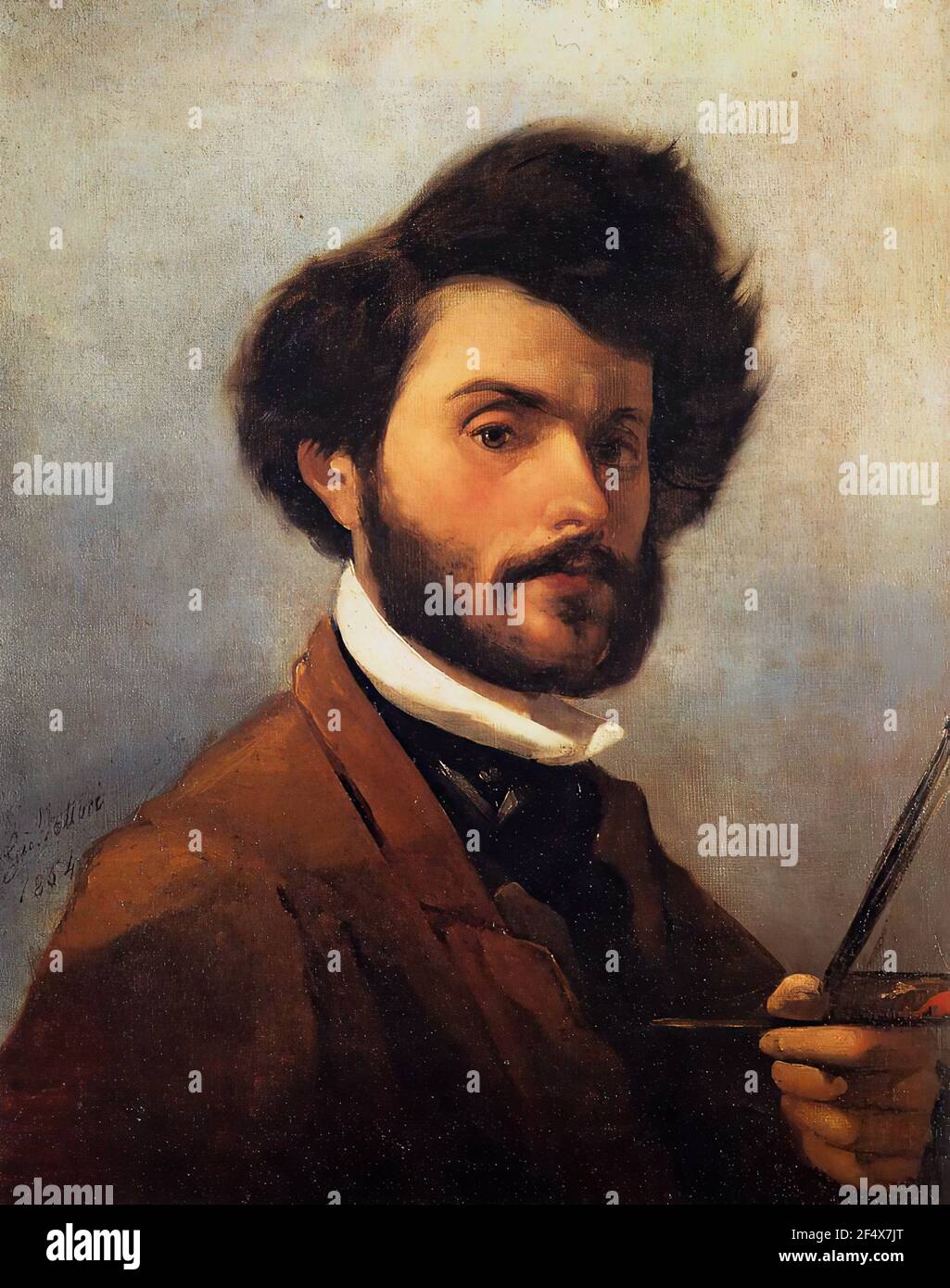 Giovanni Fattori  - Self Portrait 1854 Stock Photo