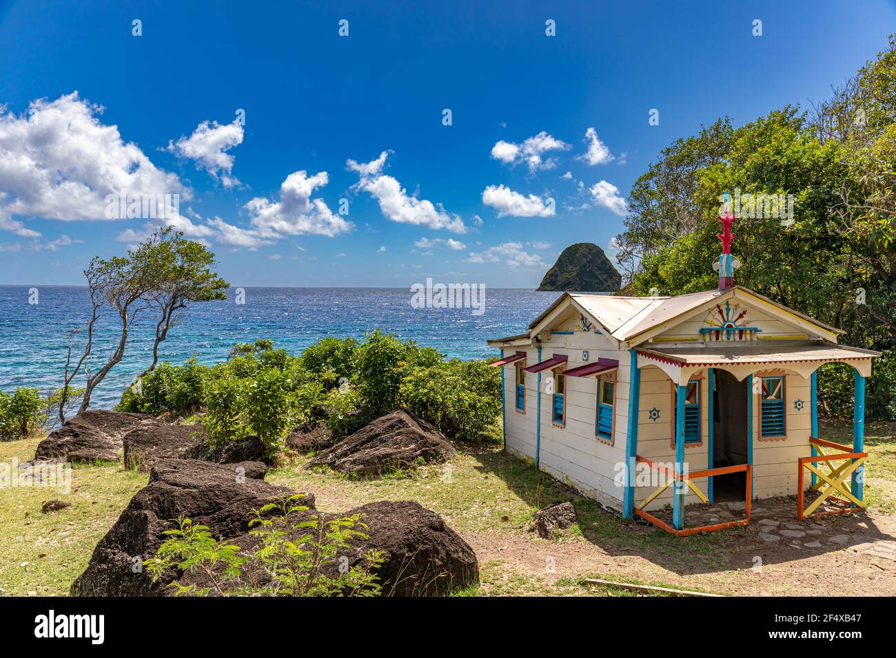 The House of the convict (Maison du Bagnard), Le Diamant, Martinique, French Antilles Stock Photo