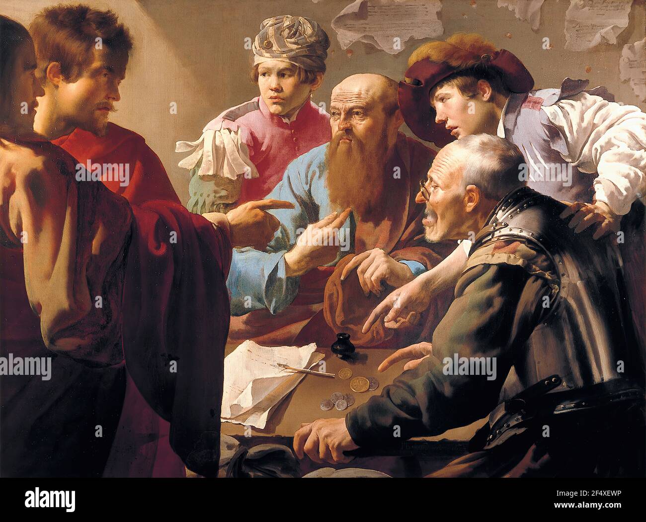 Hendrick ter Brugghen - Calling St Matthew 1621 Stock Photo