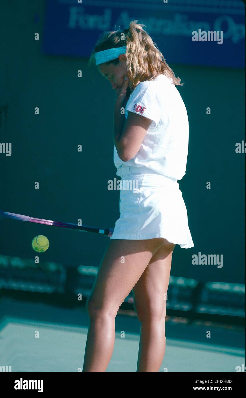 French tennis player Sybille Niox-Chateau, Australian Open 1992 Stock Photo  - Alamy