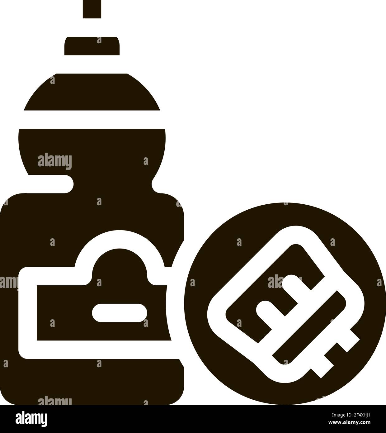 Liquid Bottle Icon Vector Glyph Illustration Stock Vector Image & Art ...