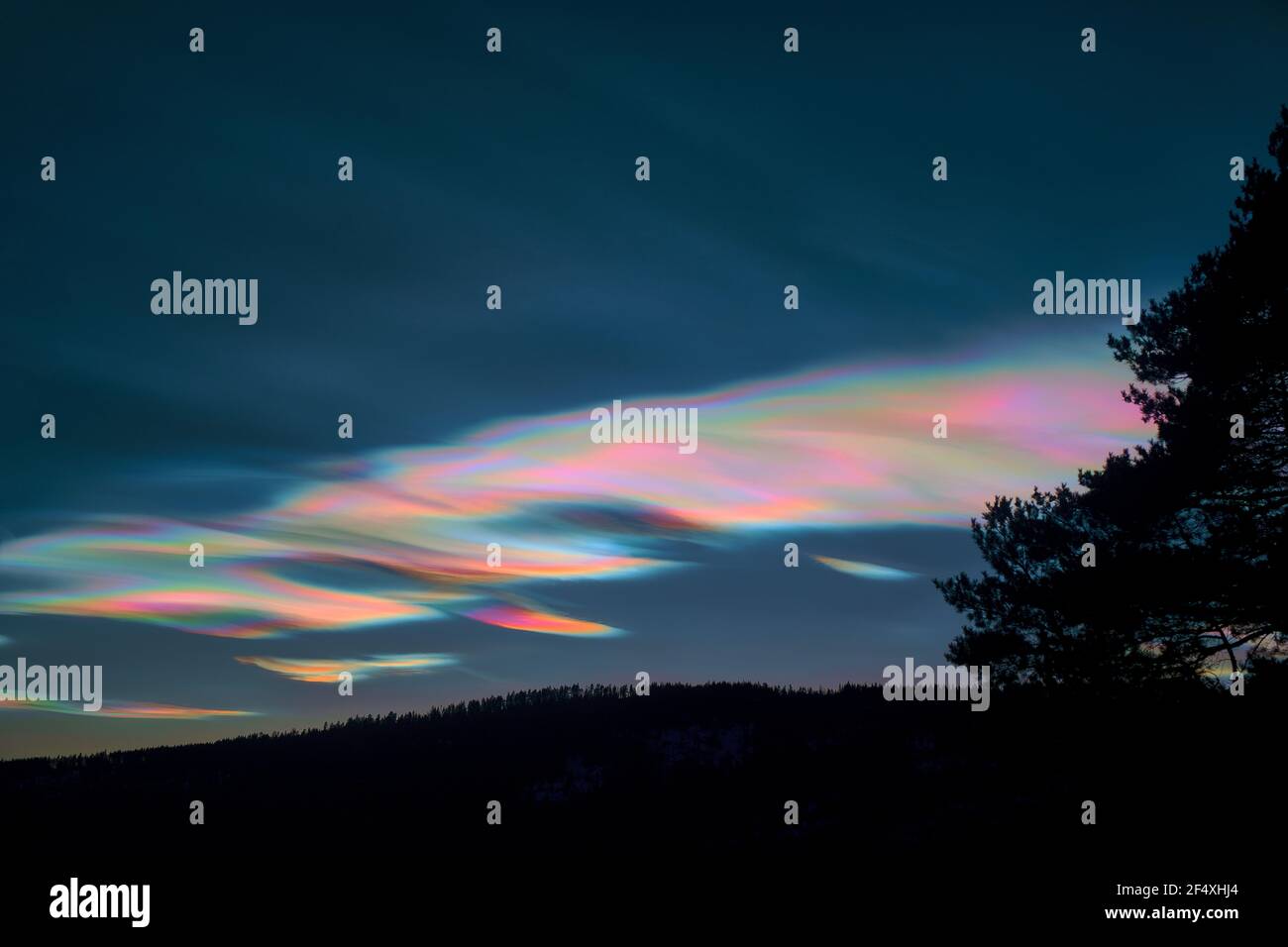 Mother-of-pearl cloud in Norway 245 Stock Photo