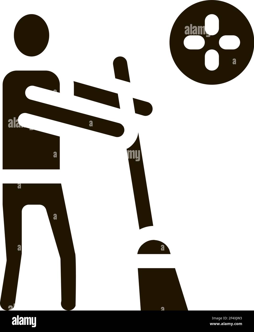 Human Sweeping Icon Vector Glyph Illustration Stock Vector Image & Art