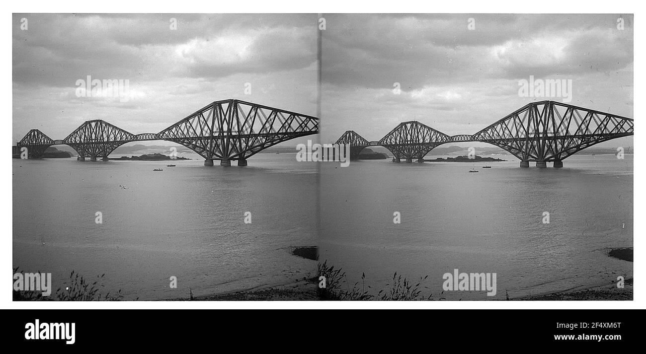 Firth of Forth Bridge in Edinburgh Stock Photo