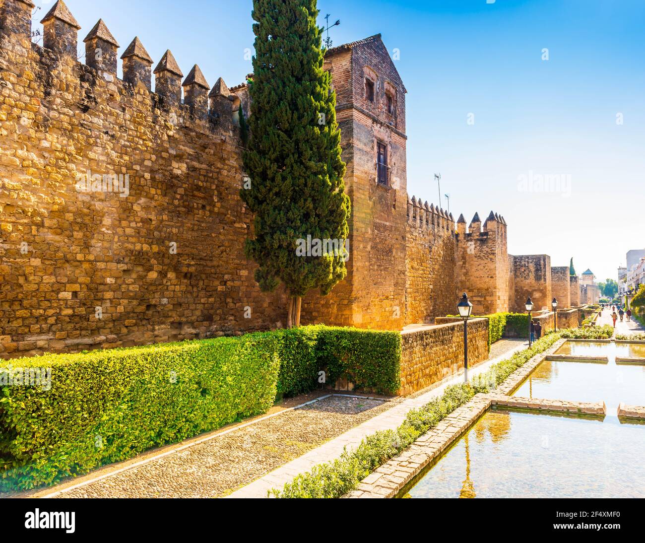 The ancient ramparts and basins of the city of Cordoba, Andalusia ...