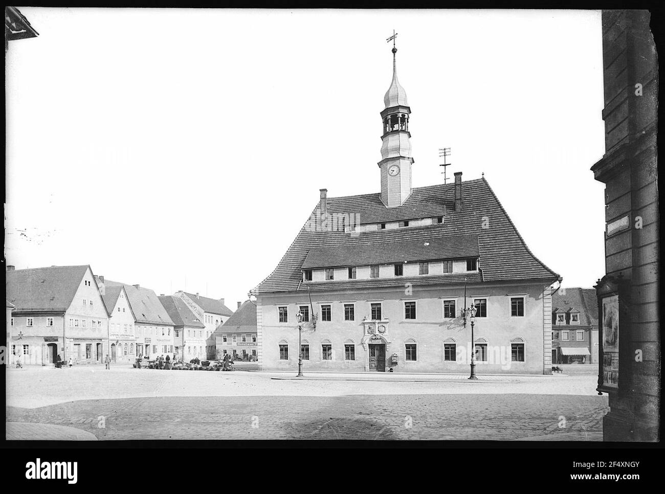 Neustadt in Saxony. Market with town hall Stock Photo Alamy