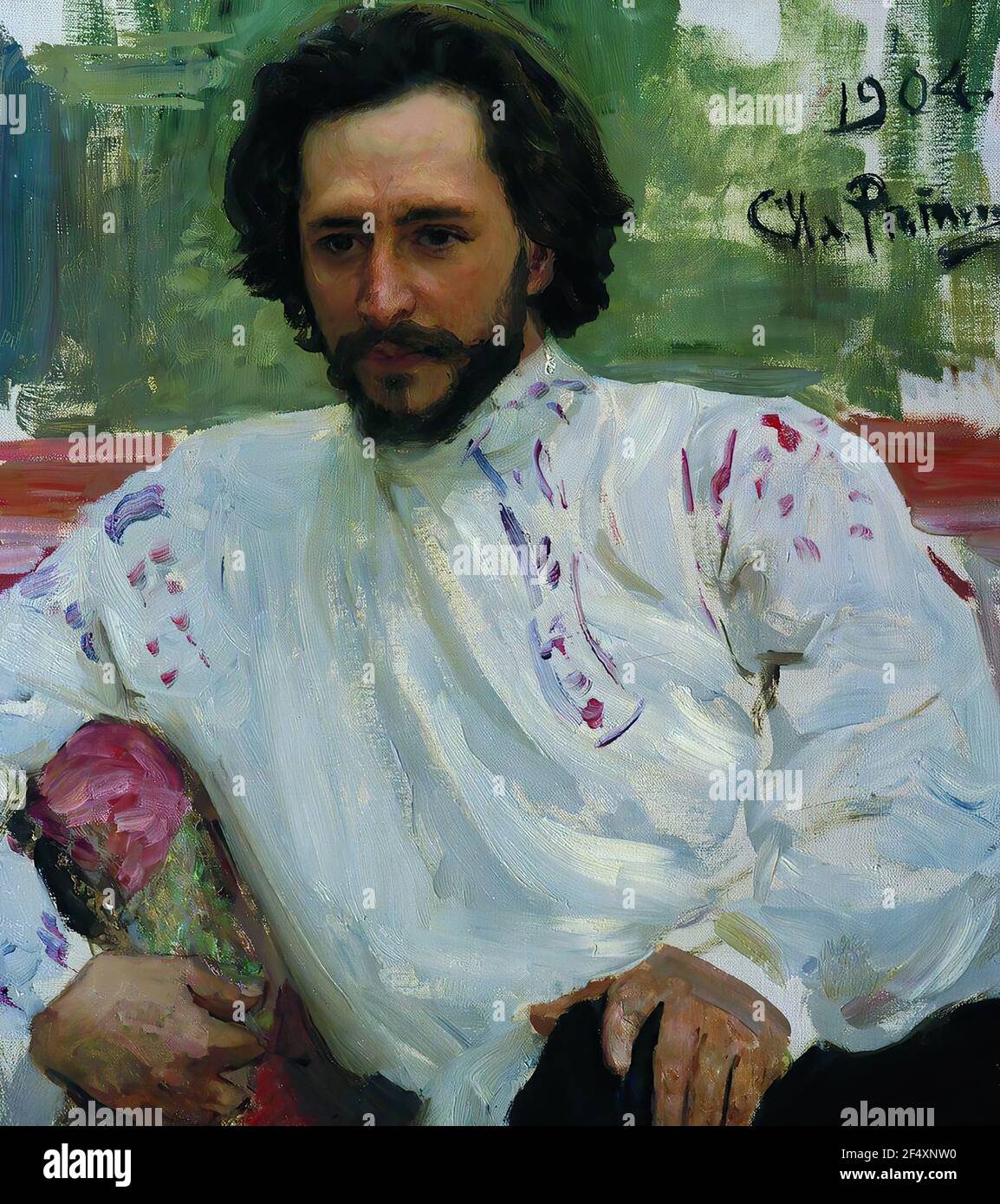 Ilya Repin - Portrait Author Leonid Andreev 1904 Stock Photo - Alamy