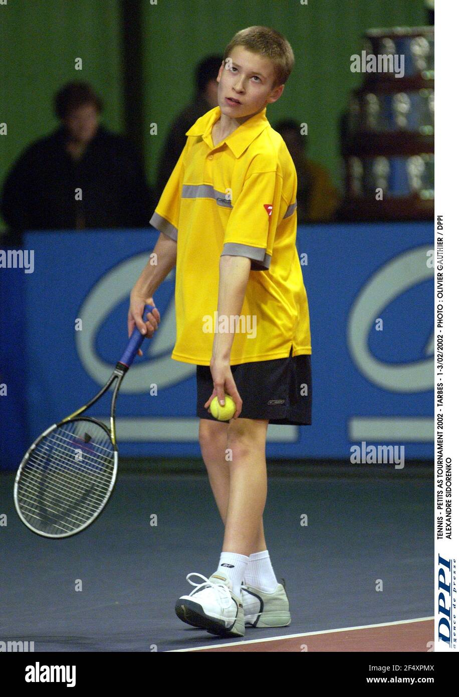 TENNIS - PETITS AS TOURNAMENT 2002 - TARBES - 1-3/02/2002 - PHOTO : OLIVIER  GAUTHIER / DPPI ALEXANDRE SIDORENKO Stock Photo - Alamy