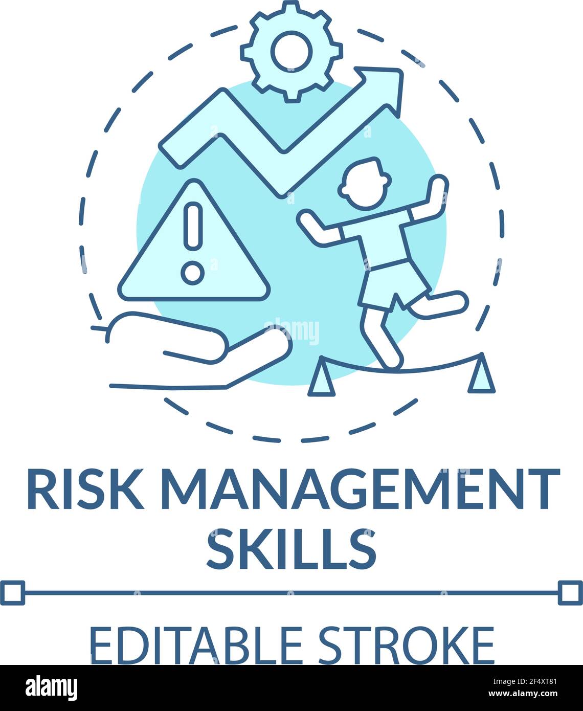 Risk management skills blue concept icon Stock Vector Image & Art Alamy