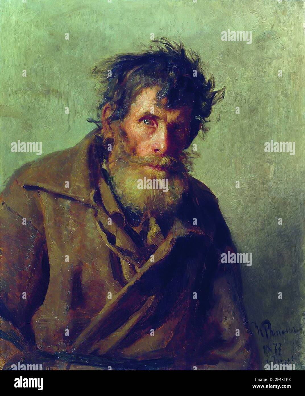 Ilya Repin Shy Peasant 1877 Stock Photo Alamy